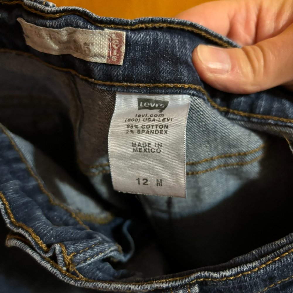 Levi’s 505 Straight Leg Dark Wash‎ Jean Size 12 M - Picture 12 of 12